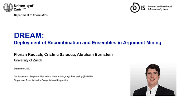 DREAM: Deployment of Recombination and Ensembles in Argument Mining | VIDEO