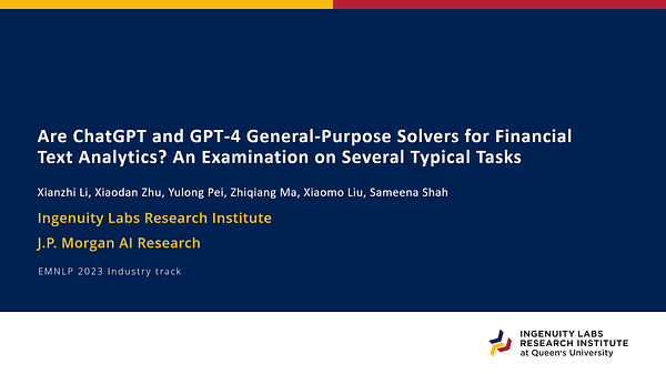 Are ChatGPT and GPT-4 General-Purpose Solvers for Financial Text Analytics? A Study on Several Typical Tasks