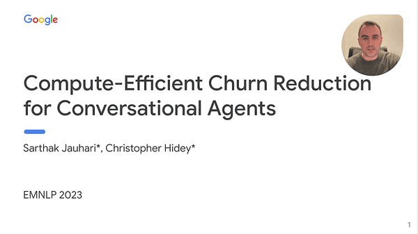Compute-Efficient Churn Reduction for Conversational Agents