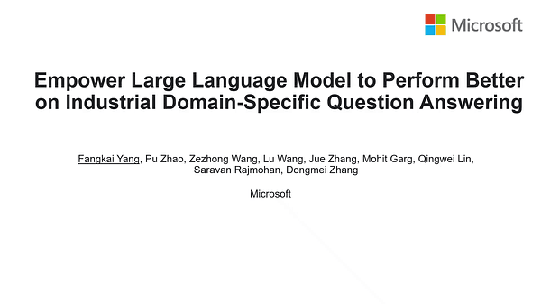 Empower Large Language Model to Perform Better on Industrial Domain-Specific Question Answering