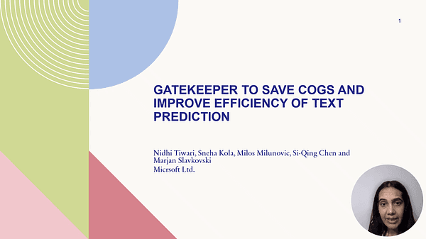Gatekeeper to save COGS and improve efficiency of Text Prediction