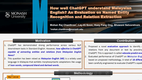 How well ChatGPT understand Malaysian English? An Evaluation on Named Entity Recognition and Relation Extraction | VIDEO
