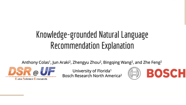 Knowledge-grounded Natural Language Recommendation Explanation