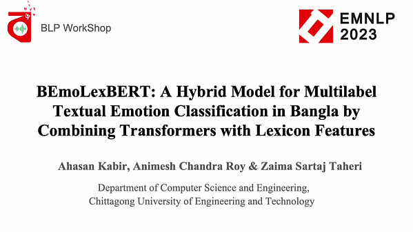 BEmoLexBERT: A Hybrid Model for Multilabel Textual Emotion Classification in Bangla by Combining Transformers with Lexicon Features