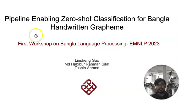 Pipeline Enabling Zero-shot Classification for Bangla Handwritten Grapheme