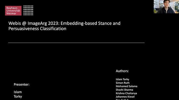 Webis @ ImageArg 2023: Embedding-based Stance and Persuasiveness Classification