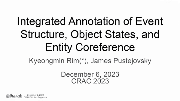 Integrated Annotation of Event Structure, Object States, and Entity Coreference