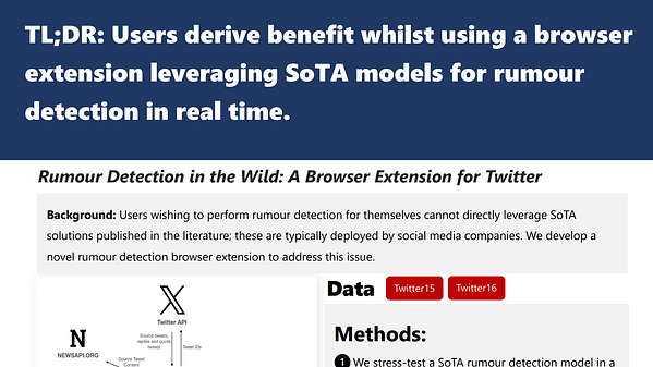 Rumour Detection in the Wild: A Browser Extension for Twitter