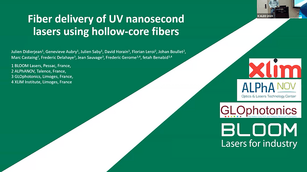 Fiber Delivery of UV Nanosecond Lasers using Hollow-Core Fibers