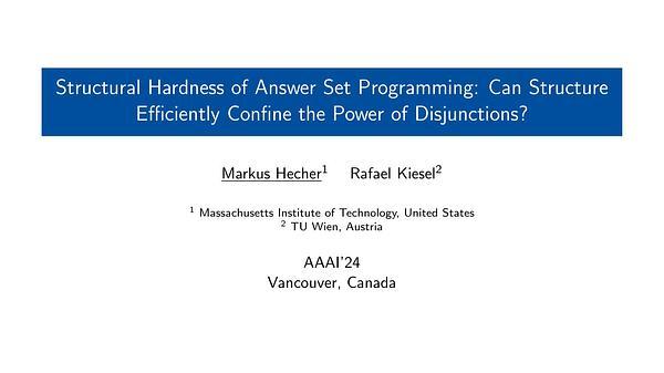 On the Structural Hardness of Answer Set Programming: Can Structure Efficiently Confine the Power of Disjunctions?