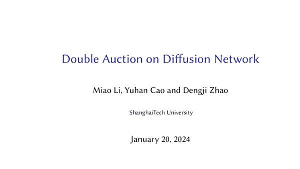 Double Auction on Diffusion Network