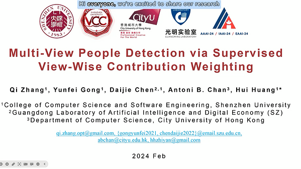 Multi-View People Detection in Large Scenes via Supervised View-Wise Contribution Weighting