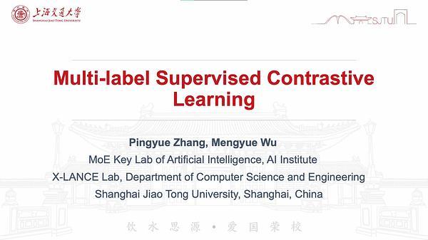 Multi-Label Supervised Contrastive Learning
