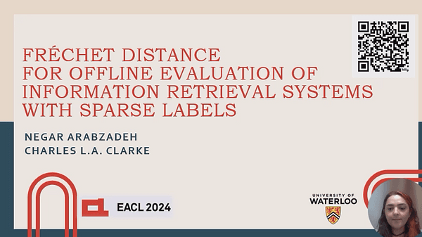 Fréchet Distance for Offline Evaluation of Information Retrieval Systems with Sparse Labels