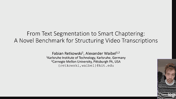 From Text Segmentation to Smart Chaptering: A Novel Benchmark for Structuring Video Transcriptions