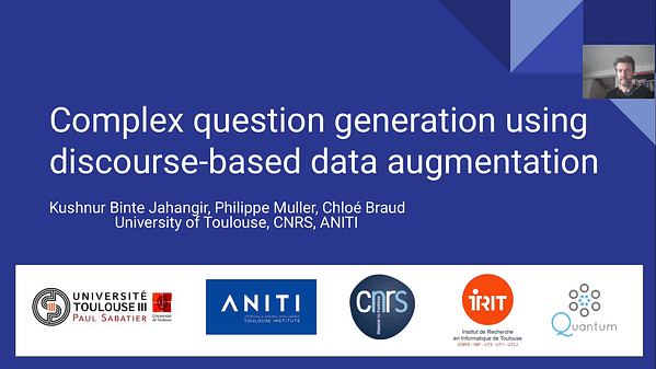 Complex question generation using discourse-based data augmentation
