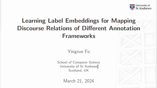 Learning Label Embeddings for Mapping Discourse Relations of Different Annotation Frameworks (Extended Abstract)