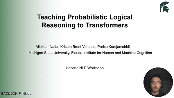 Teaching Probabilistic Logical Reasoning to Transformers