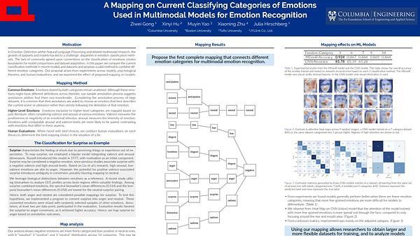 A Mapping on Current Classifying Categories of Emotions Used in Multimodal Models for Emotion Recognition