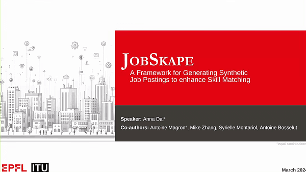 JobSkape: A Framework for Generating Synthetic Job Postings to Enhance Skill Matching