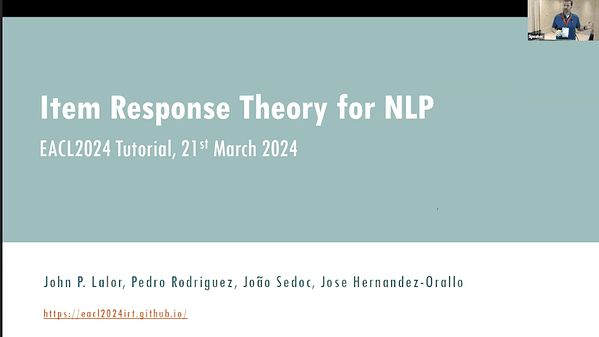 Item Response Theory for Natural Language Processing