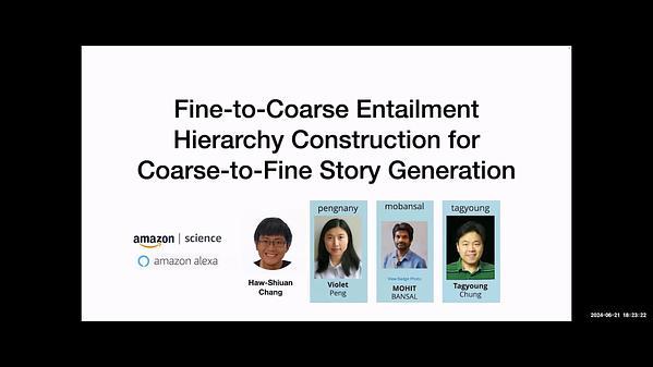 Fine-to-Coarse Entailment Hierarchy Construction for Coarse-to-Fine Story Generation