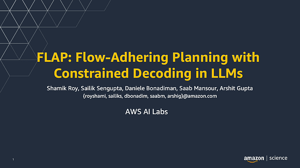 FLAP: Flow-Adhering Planning with Constrained Decoding in LLMs