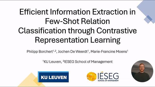 Efficient Information Extraction in Few-Shot Relation Classification through Contrastive Representation Learning