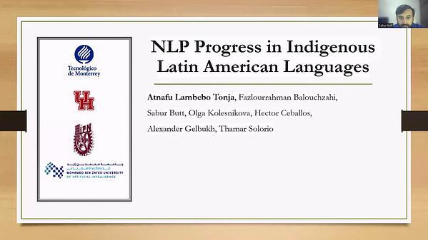 NLP Progress in Indigenous Latin American Languages