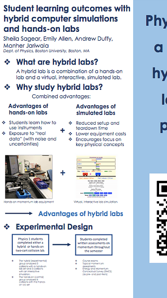 Student learning outcomes with hybrid computer simulations and hands-on labs