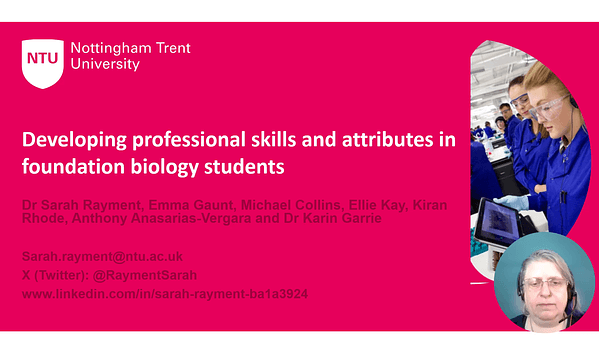 Developing professional skills and attributes in foundation biology students