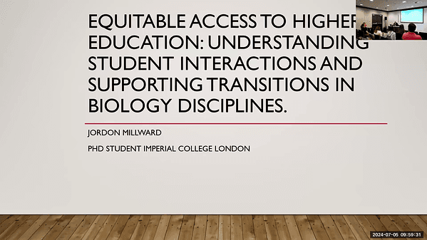 Equitable Access to Higher Education: Understanding Student Interactions and Supporting Transitions in Biology Disciplines