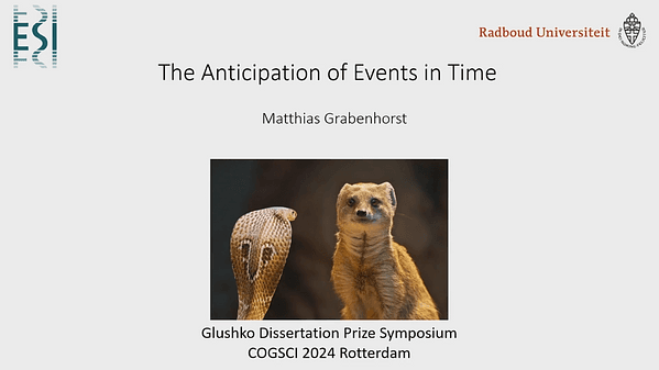 The Anticipation of Events in Time