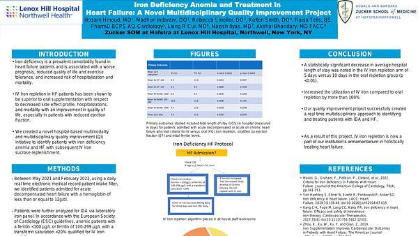 Iron Deficiency Anemia and Treatment in Heart Failure: A Novel Multidisciplinary Quality Improvement Project