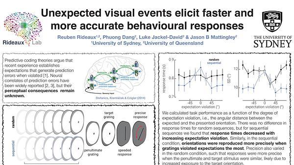 Unexpected visual events elicit faster and more accurate behavioural responses