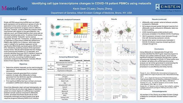 Identifying cell type transcriptome changes in COVID-19 patient PBMCs using metacells