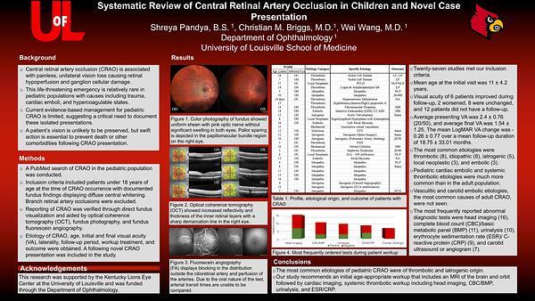 Systematic Review of Central Retinal Artery Occlusion in Children and Novel Case Presentation