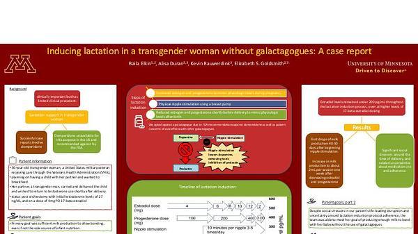 Inducing lactation in a transgender woman without galactagogues: A case report