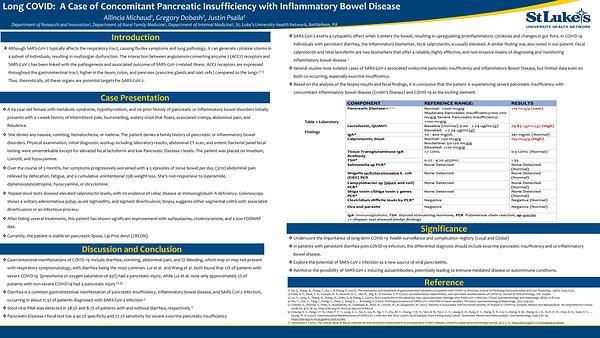 Long COVID: A Case of Concomitant Pancreatic Insufficiency with Inflammatory Bowel Disease
