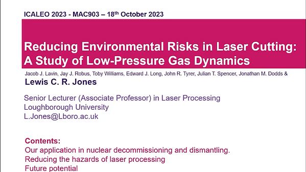 Reducing Environmental Risks in Laser Cutting: A Study of Low-Pressure Gas Dynamics