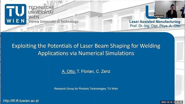 Exploiting the Potentials of Laser Beam Shaping for Welding Applications via Numerical Simulations